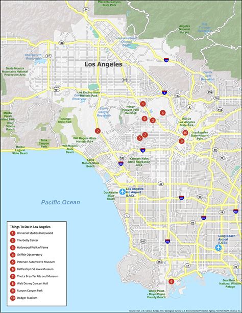 los angeles list of cities